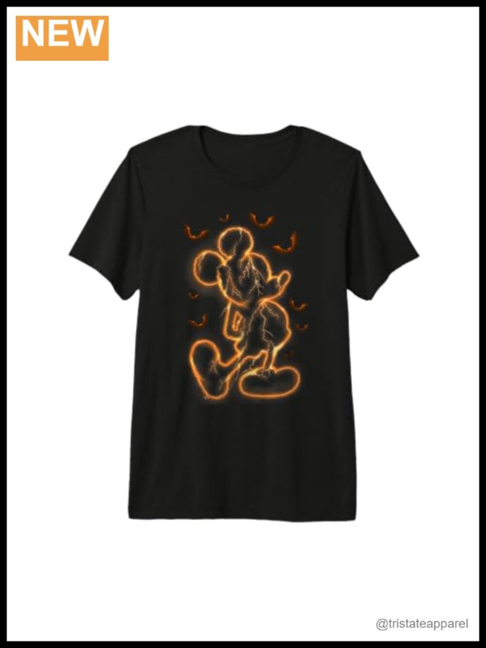 Disney Halloween Mickey Mouse Tri-blend T-Shirt Crew Neck Short Sleeve